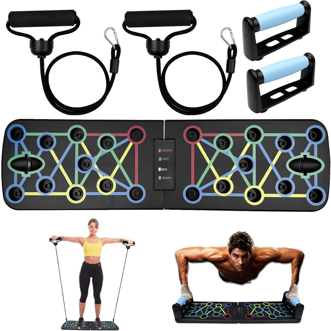 TABLA PUSHUPS + BANDAS ELASTICAS