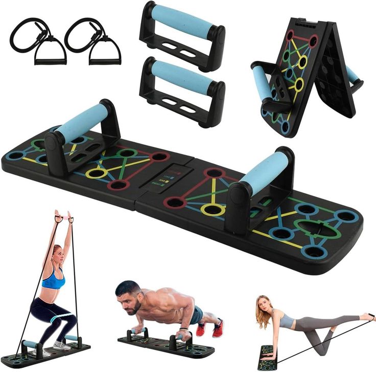 TABLA PUSHUPS + KIT DE ENTRENAMIENTO EN CASA